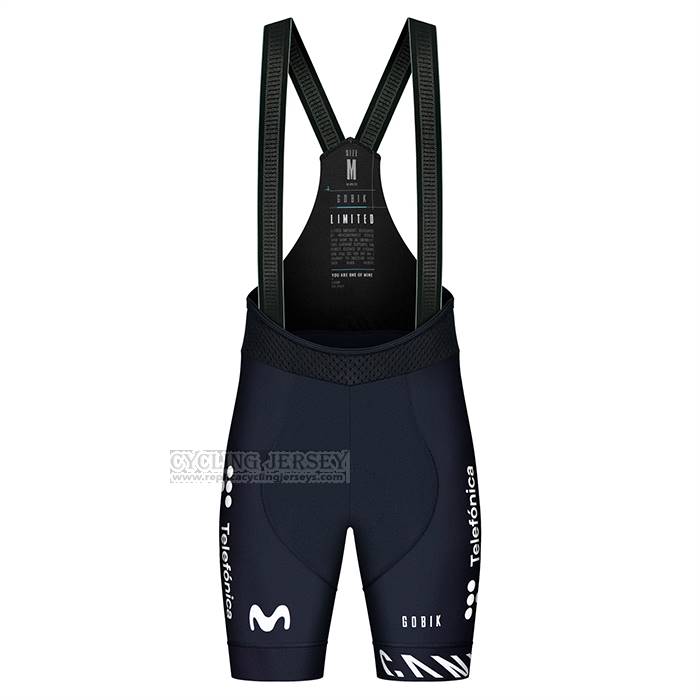 2023 Cycling Jersey Movistar Blue White Long Sleeve And Bib Short